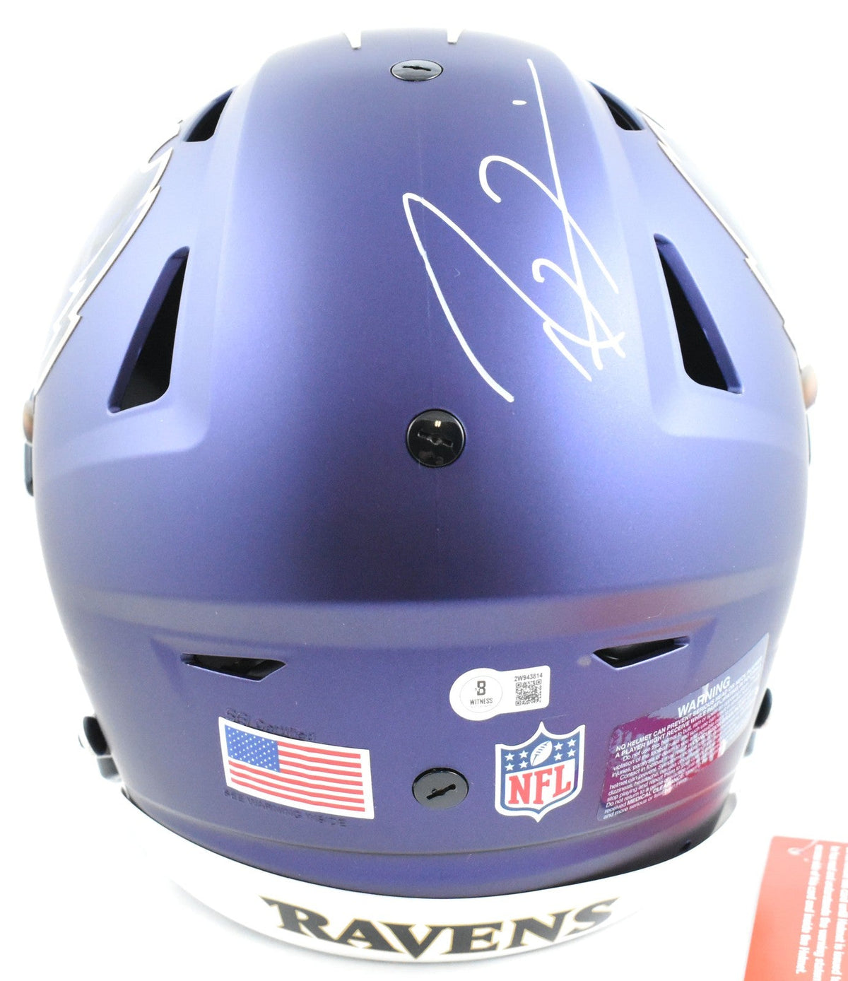 Ray Lewis Autographed Ravens F/S Alt 2024 SpeedFlex Helmet - Beckett W Hologram