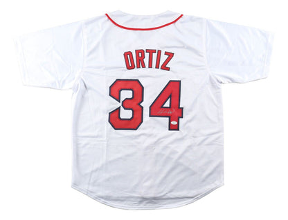 David Ortiz Boston Signed White Baseball Jersey JSA
