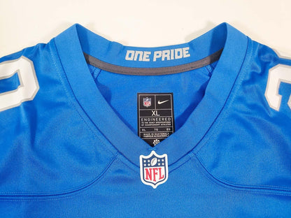 Barry Sanders Signed Detroit Lions Nike Engineered NFL Replica Jersey (Schwartz)