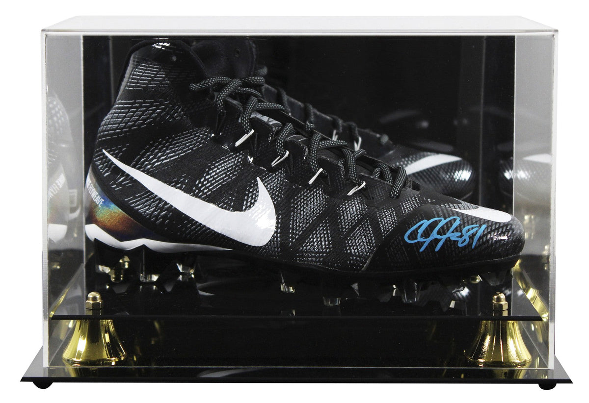 Lions Calvin Johnson Signed Signature Series Right Football Cleat W/ Case BAS W