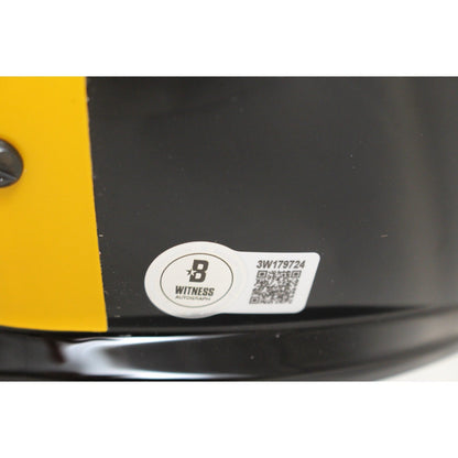 Kaleb Johnson Autographed Iowa Hawkeyes F/S Helmet Beckett Witness 51690