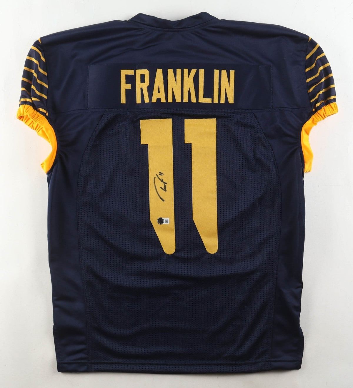 Troy Franklin Signed Oregon Ducks Pro Cut Jersey (Beckett) 2024 Dft Pick Broncos