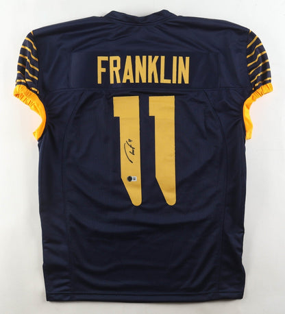 Troy Franklin Signed Oregon Ducks Pro Cut Jersey (Beckett) 2024 Dft Pick Broncos