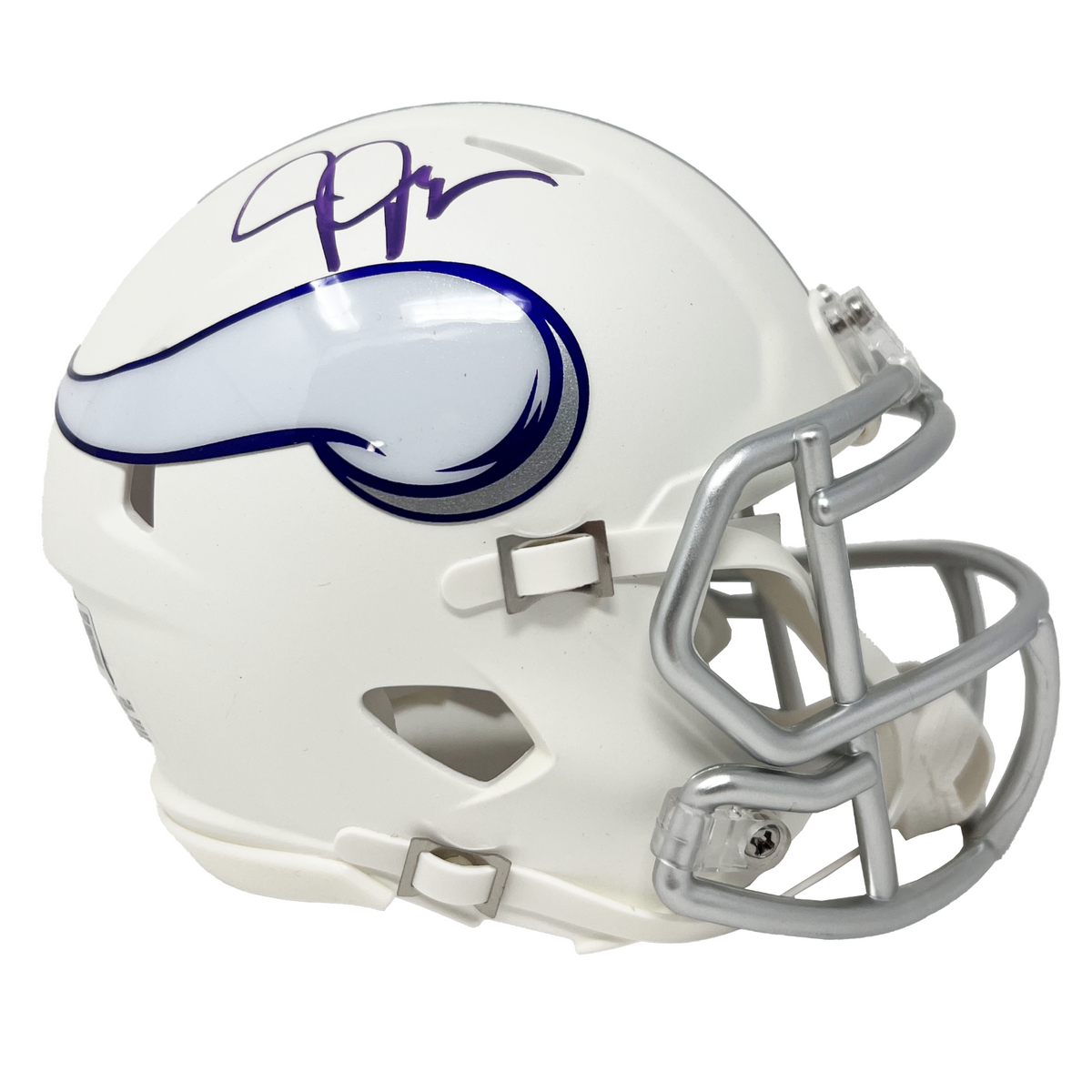 Justin Jefferson Minnesota Vikings Signed Riddell Alternate Mini Helmet BAS