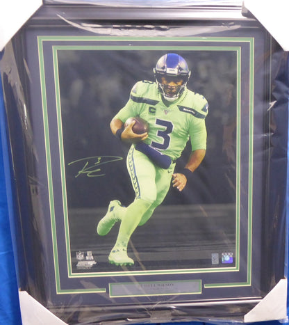 Russell Wilson Autographed Signed Framed 16x20 Photo Seattle Seahawks RW Holo