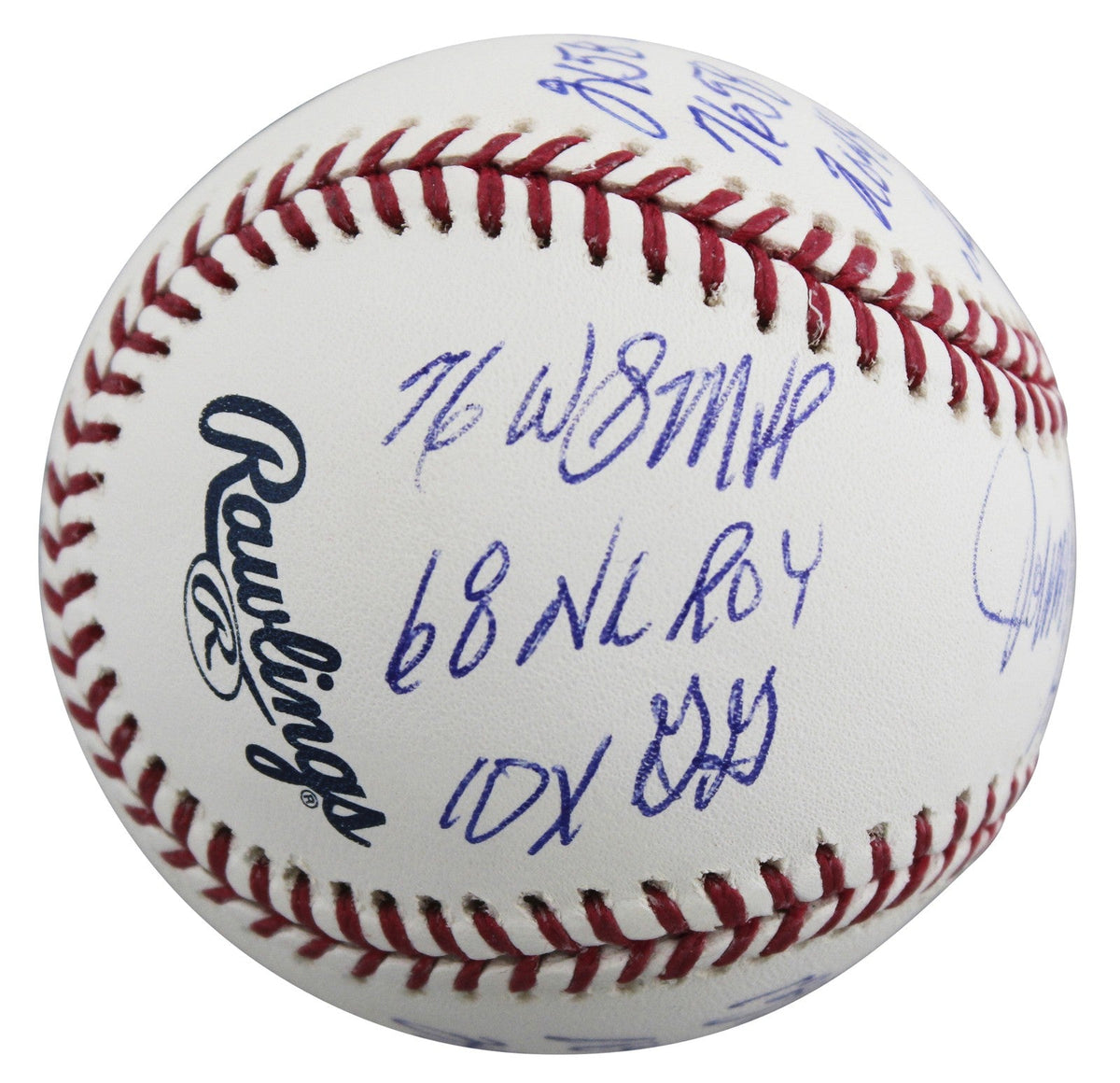 Reds Johnny Bench "Career Stat" Signed Oml LE #10/12 Baseball Fanatics #A673181
