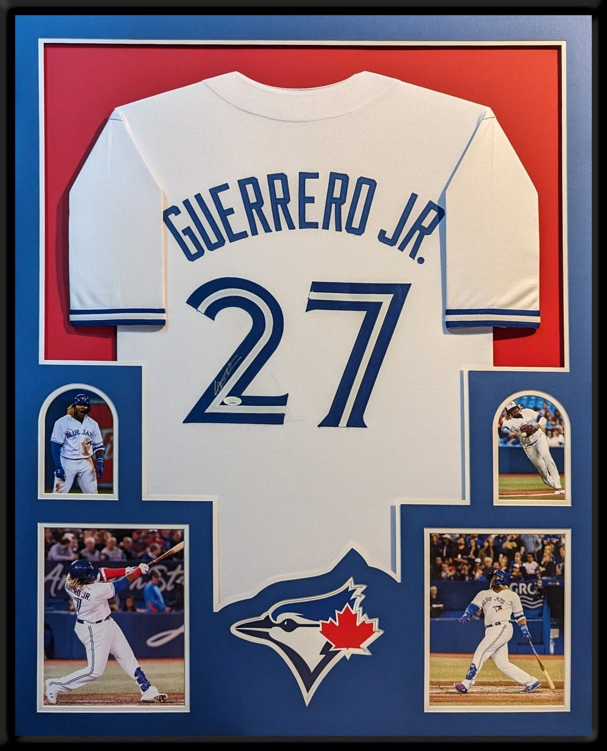FRAMED TORONTO BLUE JAYS VLADAMIR GUERRERO JR AUTOGRAPHED SIGNED JERSEY JSA COA