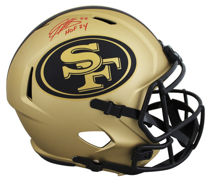 49ers Patrick Willis "HOF 24" Signed Rave F/S Speed Rep Helmet W/ Case BAS Wit