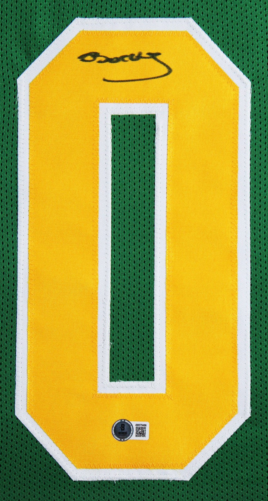 Oregon Bucky Irving Authentic Signed Green Pro Style Framed Jersey BAS Witnessed