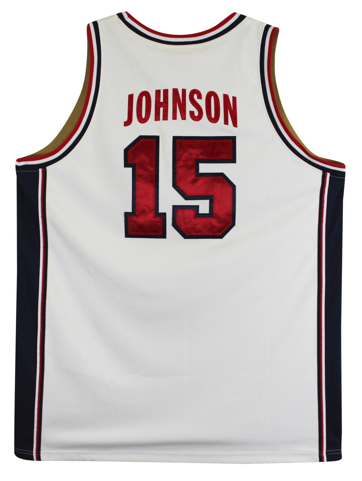 Magic Johnson "92 Gold" Signed White Nike Team USA Jersey BAS Witness #3W387217