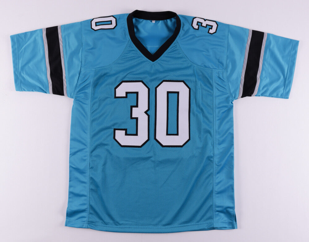 Chuba Hubbard Signed Panthers Teal Jersey (Beckett) Carolina 2021 Draft Pick R.B