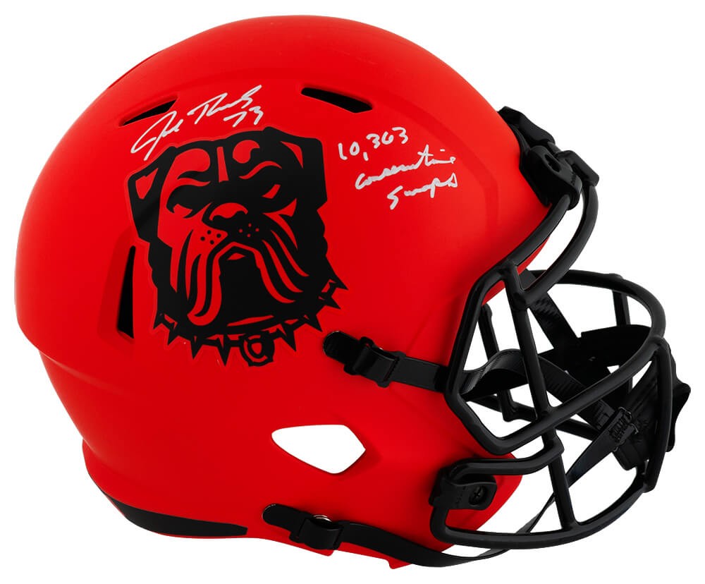 Joe Thomas Signed Browns RAVE Riddell Full Size Replica Helmet w/Snaps -(SS COA)