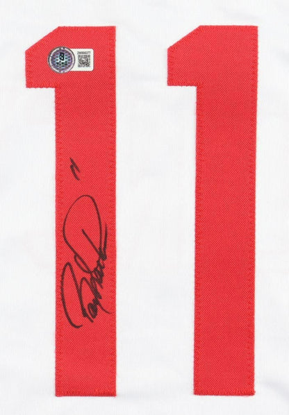Barry Larkin Signed Cincinnati Reds City Connect Custom White Jersey (Beckett)
