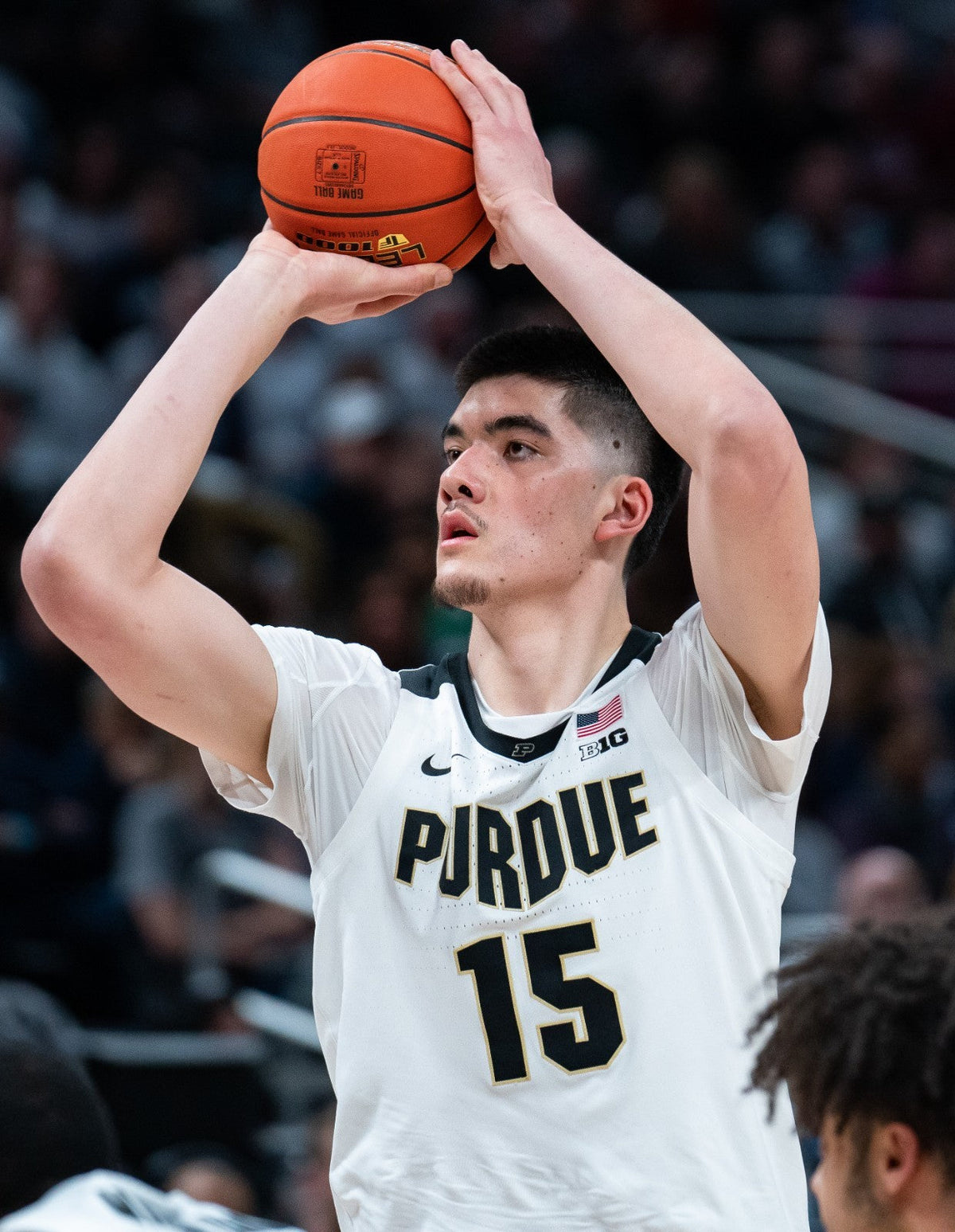 Zach Edey Signed Purdue Boilermakers Jersey (Beckett) 2024 Memphis /#1 Draft Pck