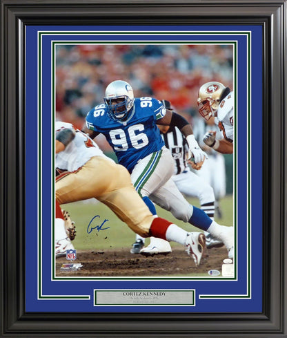 Cortez Kennedy Autographed Signed Framed 16x20 Photo Seattle Seahawks Beckett