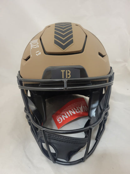 MIKE EVANS SIGNED TAMPA BAY BUCCANEERS STS2 SPEEDFLEX AUTHENTIC HELMET BECKETT