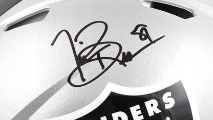 Tim Brown Autographed Raiders F/S Speed Authentic Helmet - Fanatics *Black