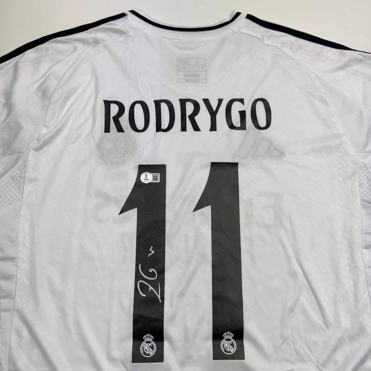 Autographed/Signed Rodrygo Silva de Goes Real Madrid White Jersey Beckett COA