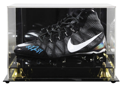 Lions Calvin Johnson Signed Signature Series Left Football Cleat W/ Case BAS Wit
