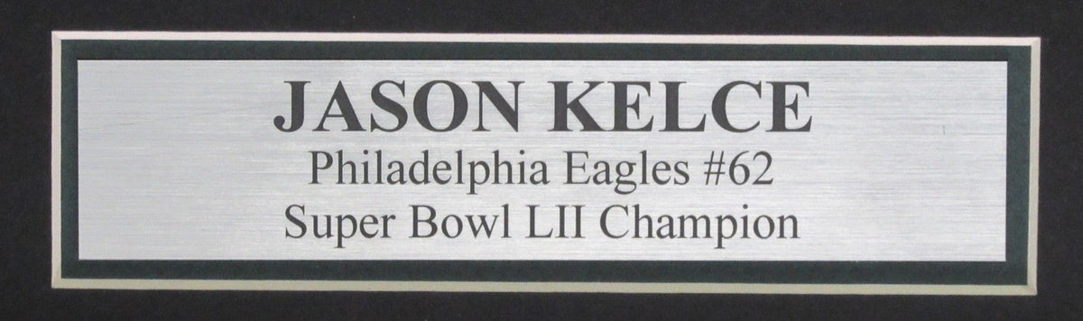 Jason Kelce Signed Football Jersey Philadelphia Eagles Framed PSA/DNA 200724