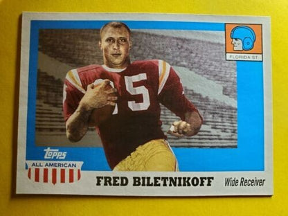 Fred Biletnikoff Signed Florida State Seminoles Mini-Helmet (Beckett) CHOF 1991