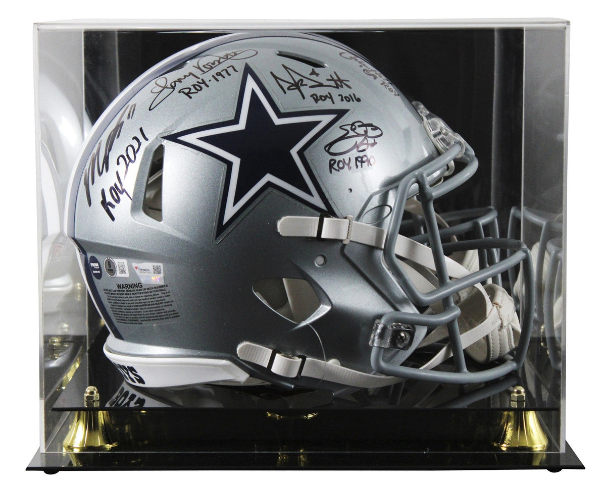 Smith, Dorsett, Parsons, Prescott +1 Signed F/S Speed Proline Helmet w/ Case BAS