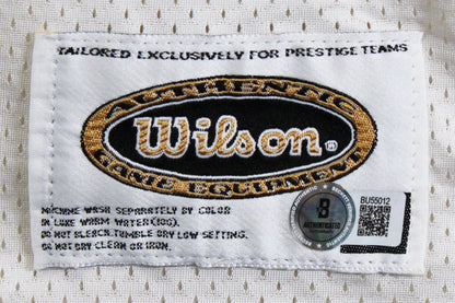 Cowboys Troy Aikman Authentic Signed White Wilson Authentic Jersey BAS #BU55012