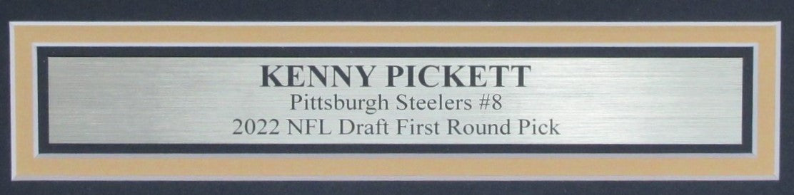Kenny Pickett Autographed 16x20 Photo Pittsburgh Steelers Framed Fanatics