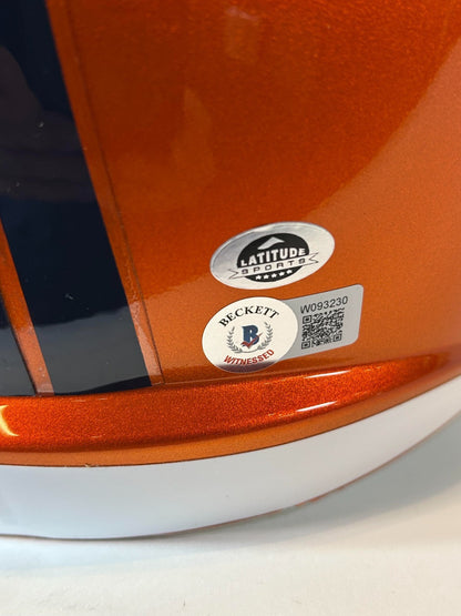 Champ Bailey Autographed Denver Broncos Flash Replica Helmet BAS COA