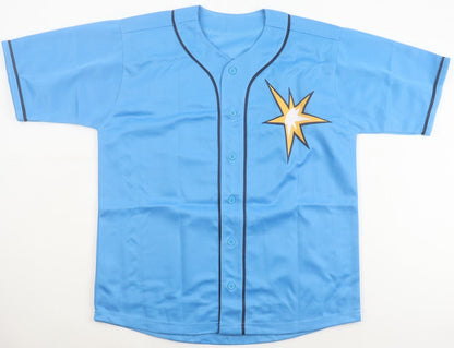 Chandler Simpson Signed Tampa Bay Rays Jersey "Fastest Man in Baseball"(Beckett)