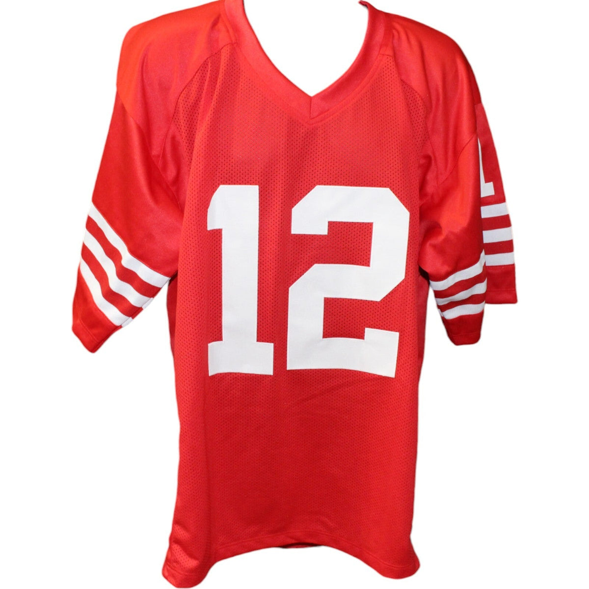 John Brodie Autographed/Signed Pro Style Red size XL Jersey JSA 44091