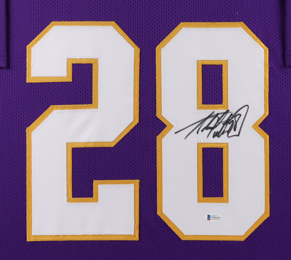 Adrian Peterson Signed Minnesota Vikings 35"x 43" Framed Jersey (Beckett)