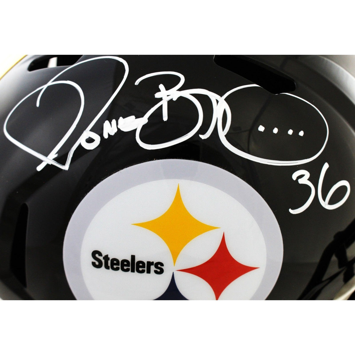 Jerome Bettis Autographed Pittsburgh Steelers F/S Helmet Beckett Witness 51623