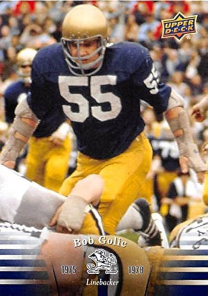 Bob Golic Signed Notre Dame Fighting Irish Ridell Mini Helmet (JSA) 1977 Champ