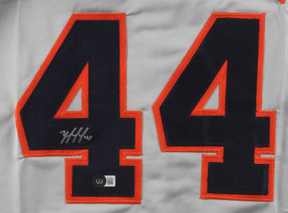 Yordan Alvarez Signed Houston Astros Jersey (Beckett) 3xAll Star DH & OF