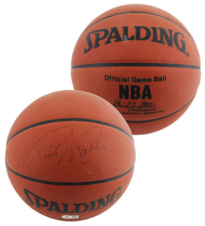 Warriors Rick Barry Signed Spalding Official NBA Game Basketball BAS #BU55111