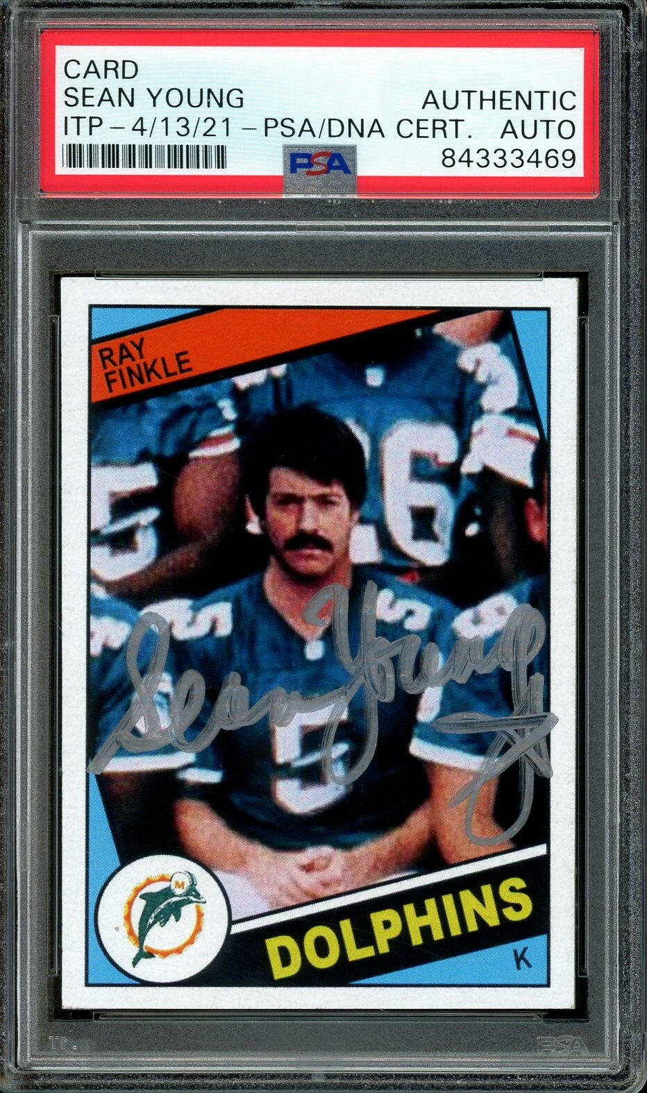Sean Young Signed Laces Out Jersey Insc "Ray Finkle" (JSA) Ace Ventura/ Dolphins