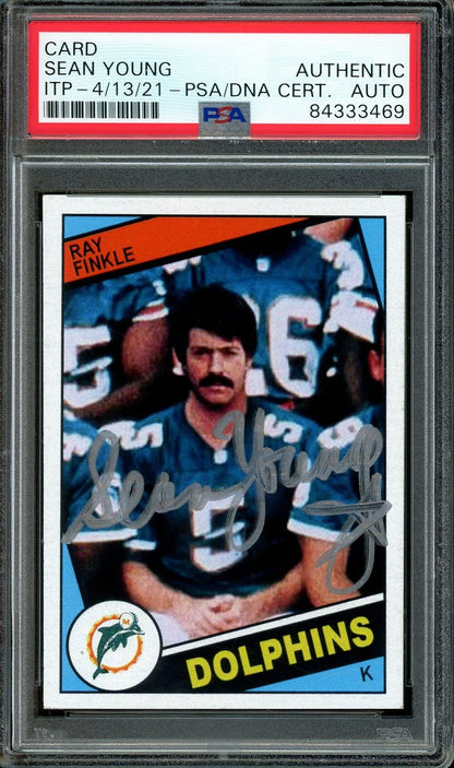 Sean Young Signed Laces Out Jersey Insc "Ray Finkle" (JSA) Ace Ventura/ Dolphins