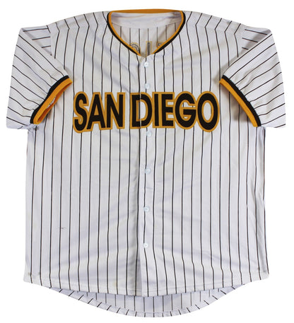 Fernando Tatis Jr. Signed White Pinstripe Pro Style Jersey BAS #BU55021
