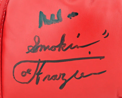 Muhammad Ali & Joe Frazier Signed Red Everlast Boxing Glove PSA/DNA #AA84100