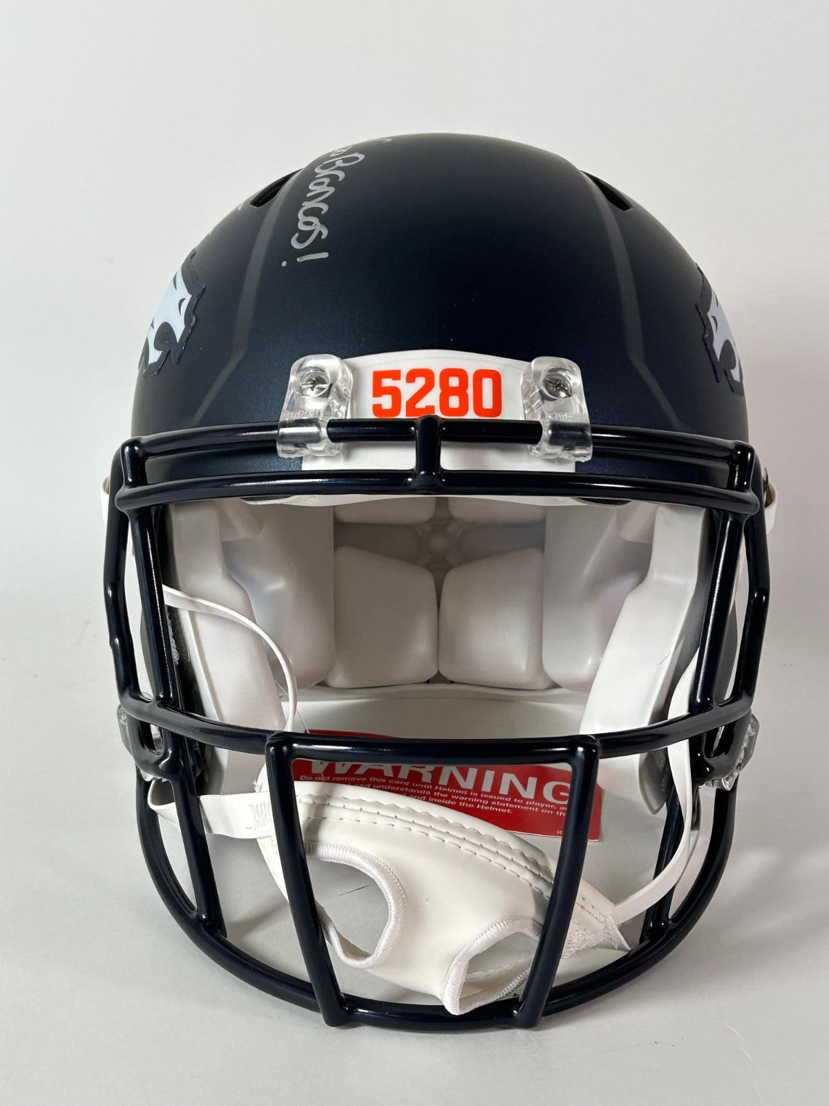 Patrick Surtain II Autographed/Inscribed "GO BRONCOS" Navy Pro Helmet BAS COA