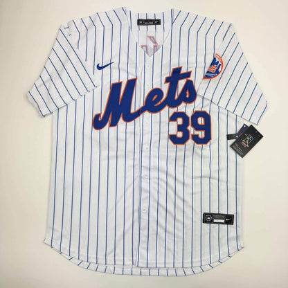 Autographed/Signed Edwin Diaz 2025 All-Star New York Pinstripe Jersey JSA COA
