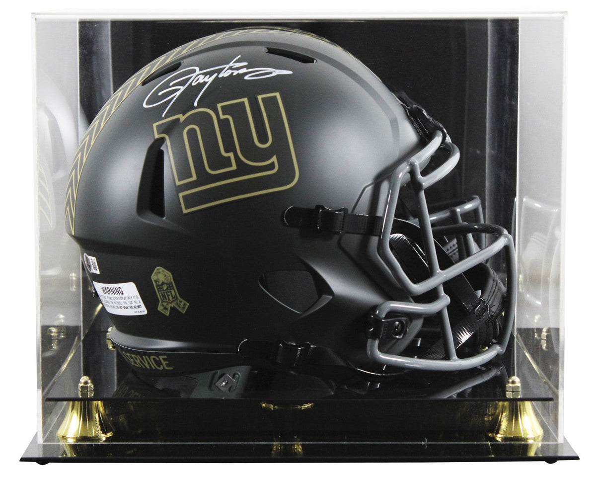 Giants Lawrence Taylor Signed STS IV Full Size Speed Rep Helmet W/ Case BAS Wit