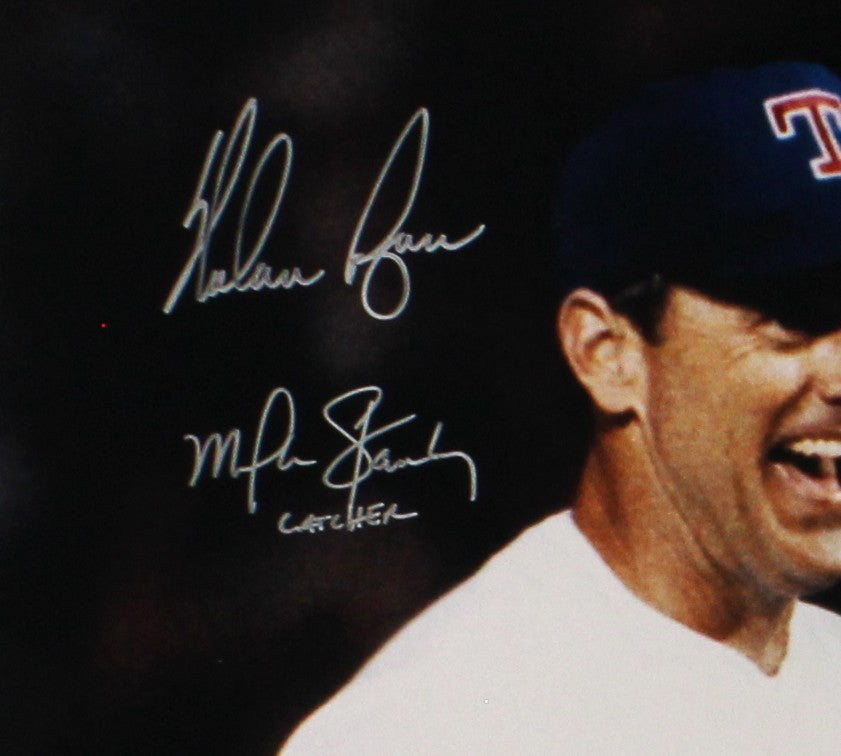 N Ryan, G Perry, J Palmer Multi-Signed TX Rangers Unframed 16x20 Photo - 27 sigs