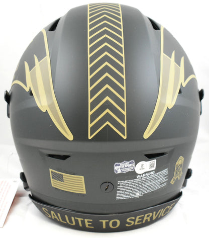 Rob Gronkowski Signed Patriots F/S Salute 2025 SpeedFlex Helmet- Beckett W Holo