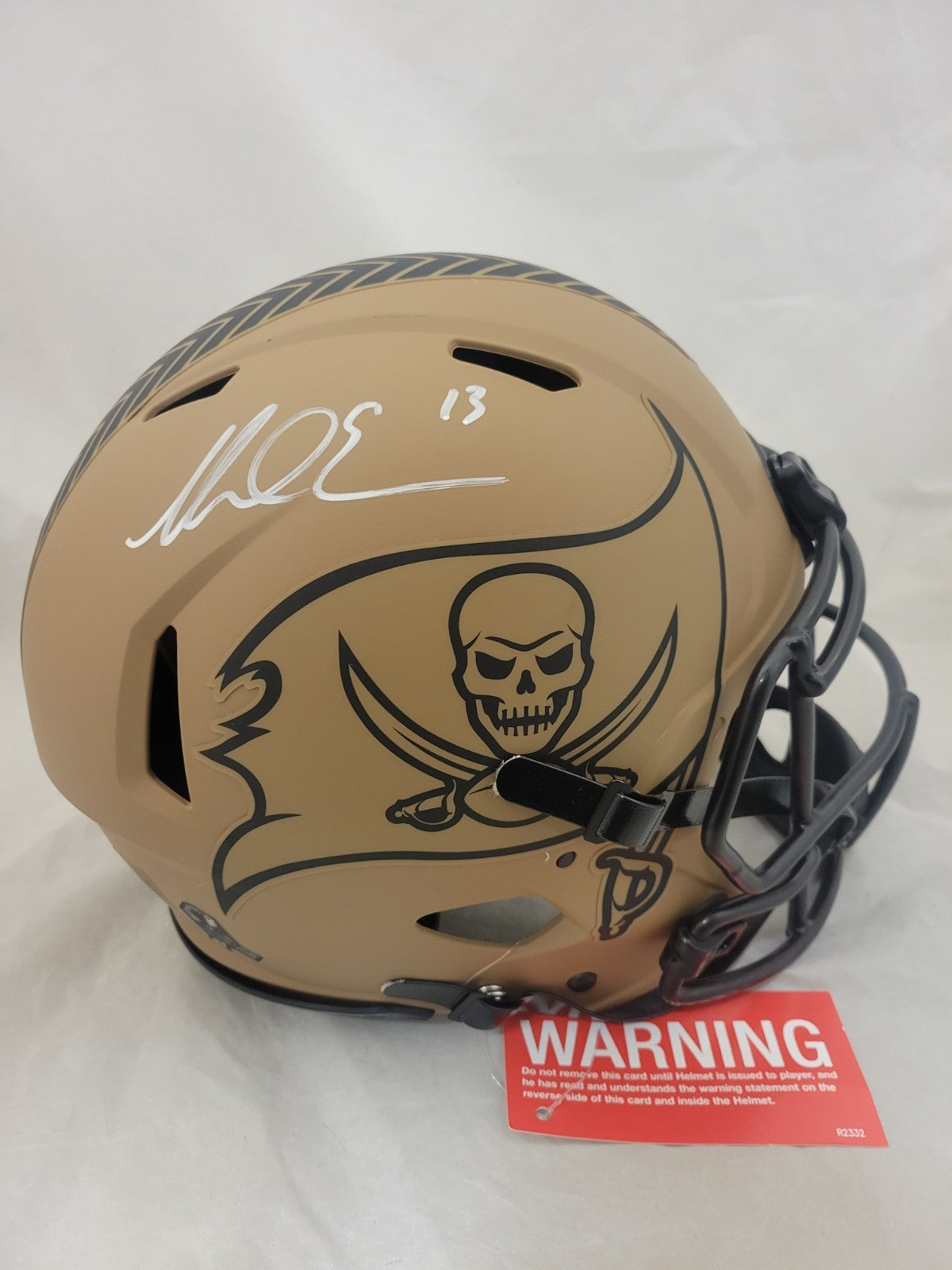 MIKE EVANS SIGNED TAMPA BAY BUCCANEERS STS 2 SPEED AUTHENTIC HELMET BAS