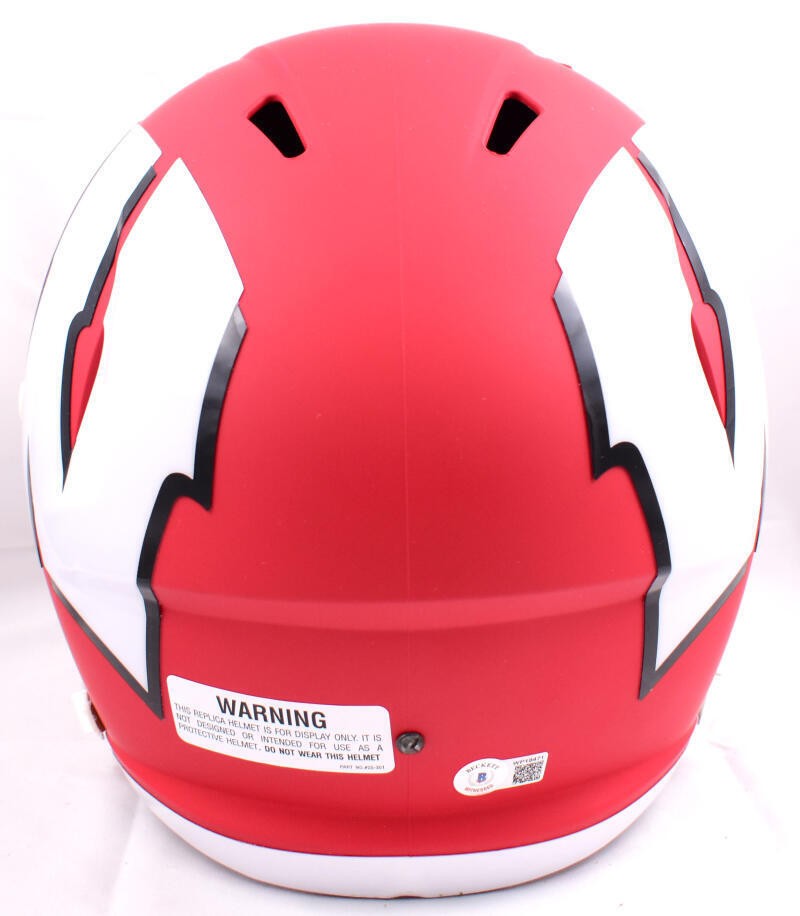 T.J. Watt Autographed Wisconsin Badgers Amp Speed F/S Helmet- Ba W Holo *Silver