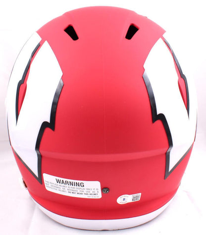 T.J. Watt Autographed Wisconsin Badgers Amp Speed F/S Helmet- Ba W Holo *Silver