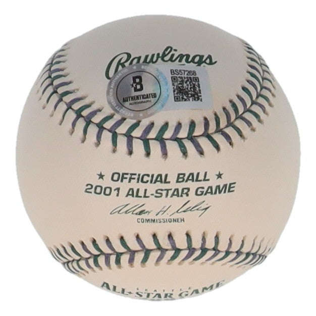Sammy Sosa Signed OML 2001 All-Star Game Logo Baseball (Beckett) Chicago Cubs OF