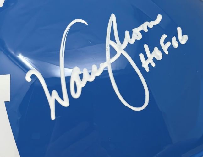 Warren Moon Signed Houston Oilers Full Size Blue Speed Replica Helmet HOF 06 BAS